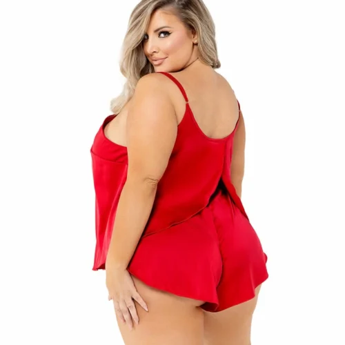 Roma 2pc Soft Satin Tulip Short Set 23 Roma 2pc Soft Satin Tulip Short Set