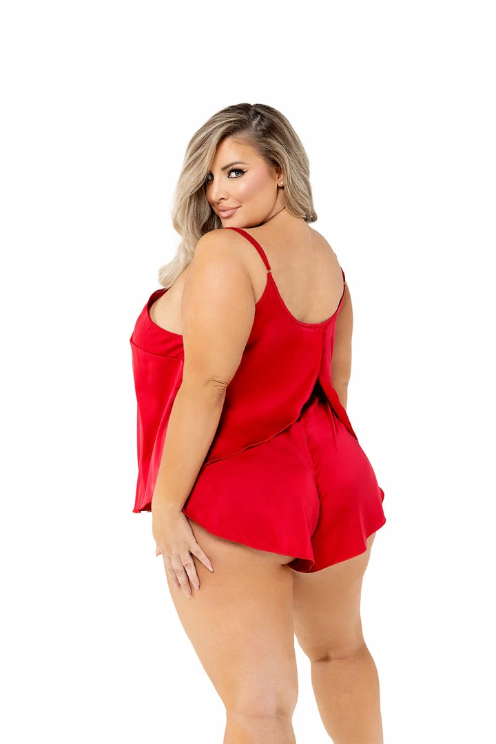 Roma 2pc Soft Satin Tulip Short Set 12 Roma 2pc Soft Satin Tulip Short Set