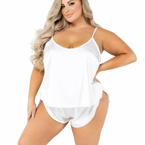 Roma 2pc Soft Satin Tulip Short Set 24 Roma 2pc Soft Satin Tulip Short Set