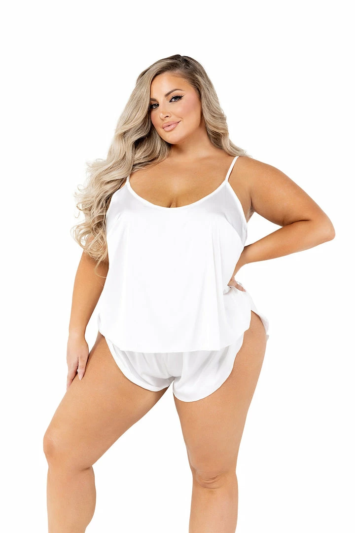 Roma 2pc Soft Satin Tulip Short Set 13 Roma 2pc Soft Satin Tulip Short Set