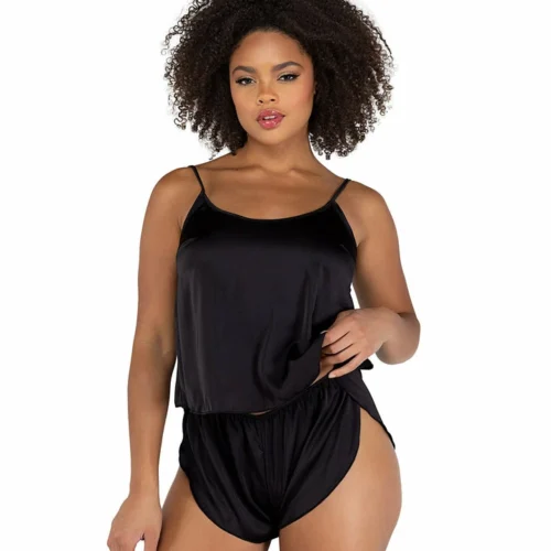 Roma 2pc Soft Satin Tulip Short Set 18 Roma 2pc Soft Satin Tulip Short Set