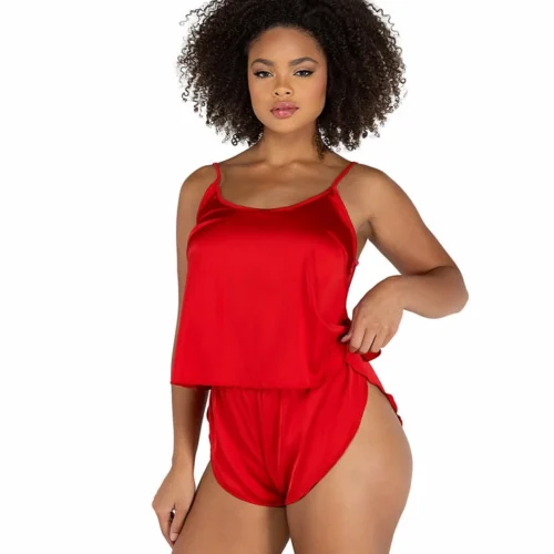 Roma 2pc Soft Satin Tulip Short Set