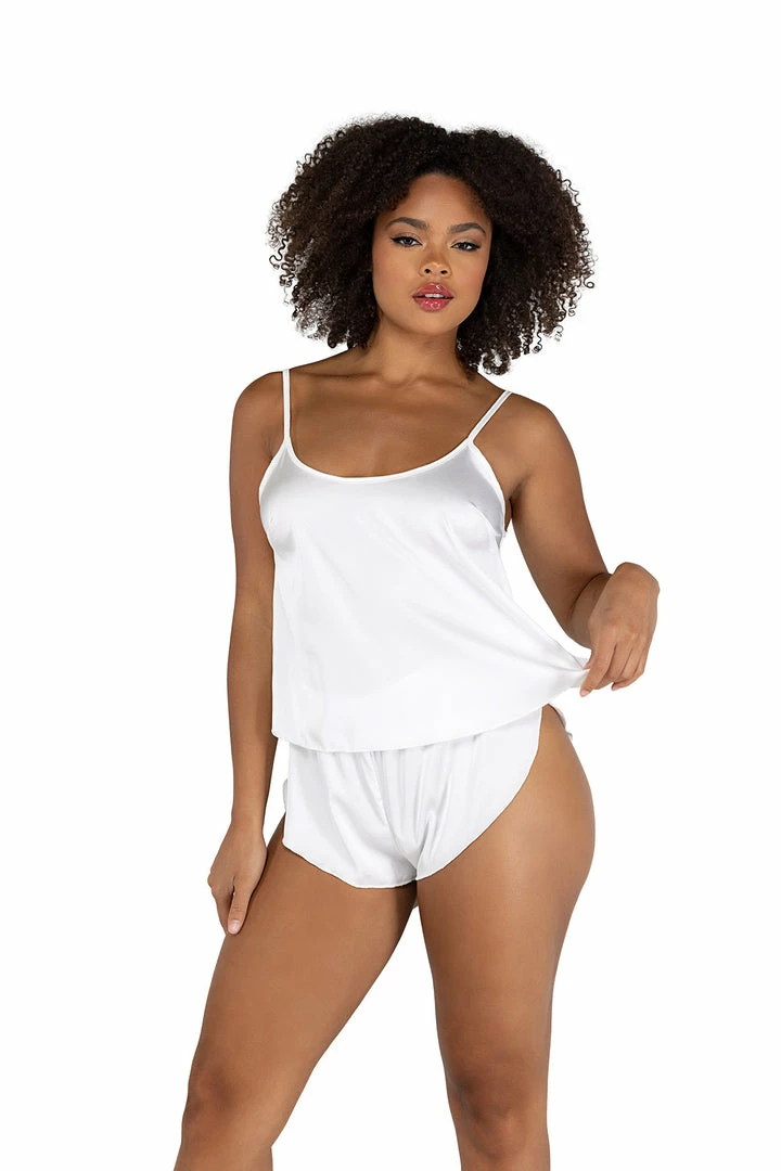 Roma 2pc Soft Satin Tulip Short Set 5 Roma 2pc Soft Satin Tulip Short Set