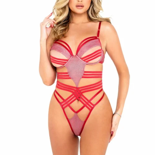 Roma Lingerie Shimmer Bondage Teddy