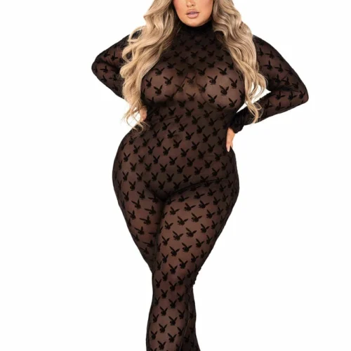 Roma Costumes 2pc Sheer Playboy Bunny Bodysuit 8 Roma Costumes 2pc Sheer Playboy Bunny Bodysuit