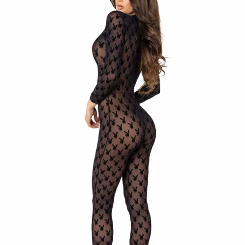Roma Costumes 2pc Sheer Playboy Bunny Bodysuit 7 Roma Costumes 2pc Sheer Playboy Bunny Bodysuit