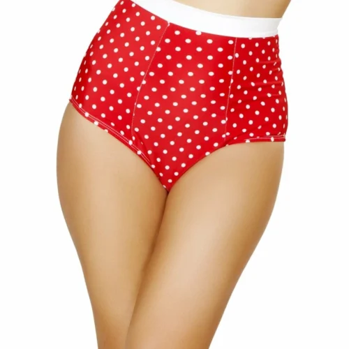Roma Rave/Festival Wear High Waisted Pinup Style Polkadot Shorts With Banded Top