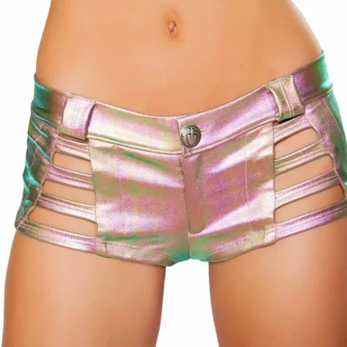 Roma Rave/Festival Wear Denim Strapped Shorts