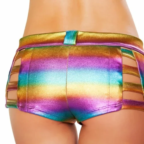 Roma Rave/Festival Wear Denim Strapped Shorts