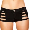 Roma Rave/Festival Wear Shorts With Shiny Straps And Button Front Detail 1 Roma Rave/Festival Wear Shorts With Shiny Straps And Button Front Detail