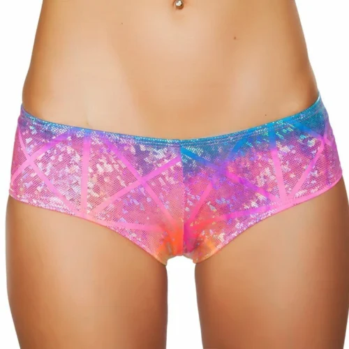 Roma Shiny Shimmer Boy Shorts Rave/Festival Wear 30 Roma Shiny Shimmer Boy Shorts Rave/Festival Wear