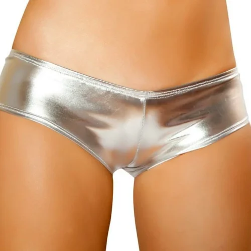 Roma Metallic Pucker Back Mini Shorts