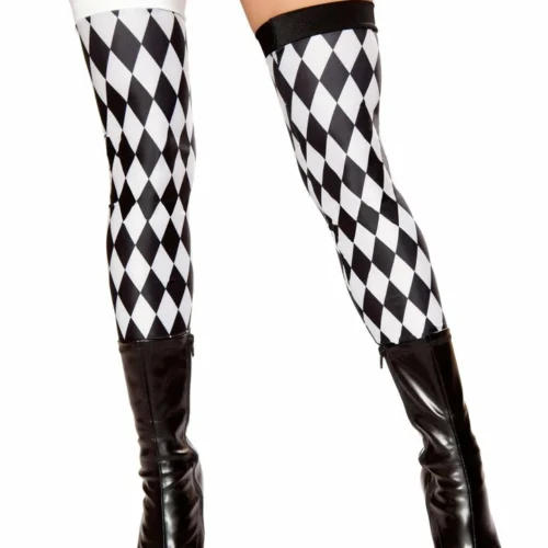Roma Black And White Striped Leggings