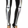 Roma Black Silver Skeleton Leggings