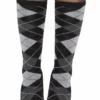 Roma Pair Of Gray Argyle Leg Warmers Accessories