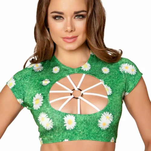 Roma Top With Strapped O-Ring Detail Rave/Festival Wear