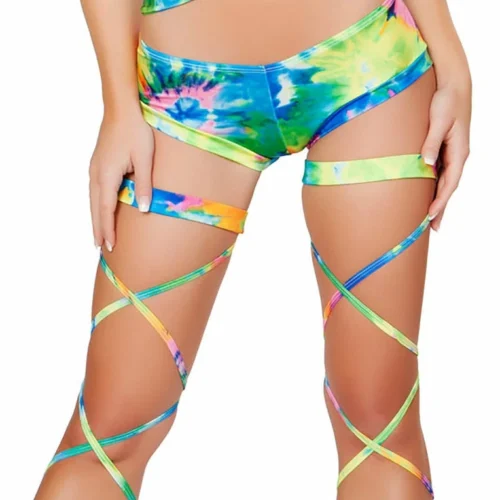 Roma Rave/Festival Wear Printed Low Rise Shorts