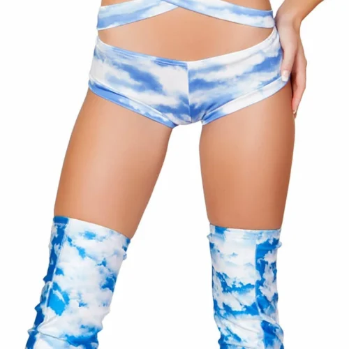 Roma Rave/Festival Wear Printed Low Rise Shorts