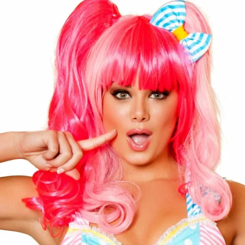 Roma Hot Pink And Baby Pink Wig Accessories